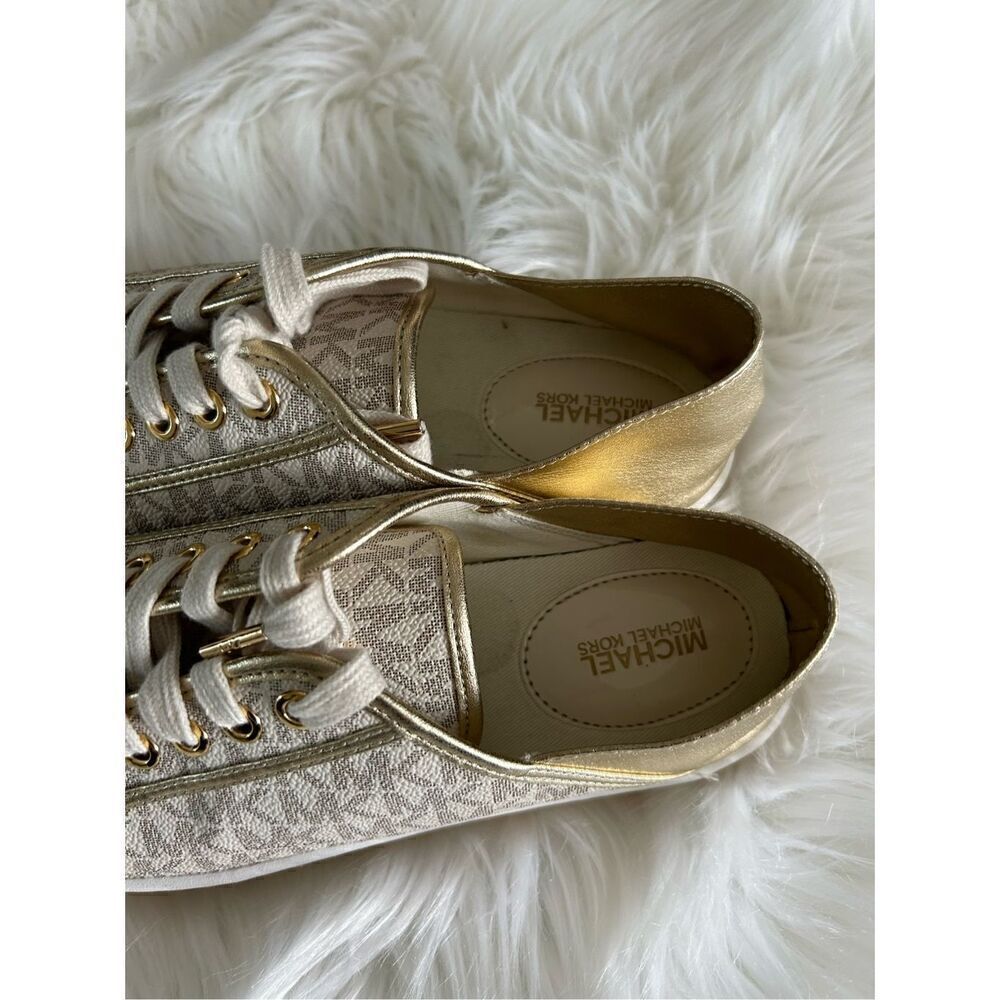 MICHAEL KORS Women's MK Signature Kristy Espadrille Flat Sneakers US Size 7M whi - Picture 3 of 9